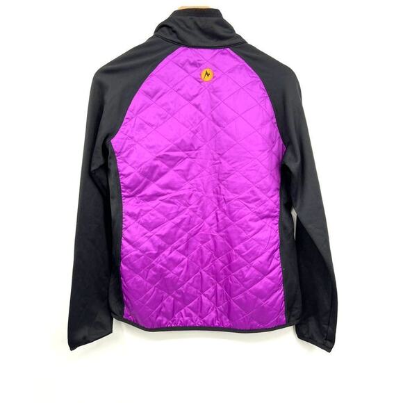 Marmot Quilted Lightweight Full Zip Jacket Coat Purple Black Small Womens - Picture 9 of 9